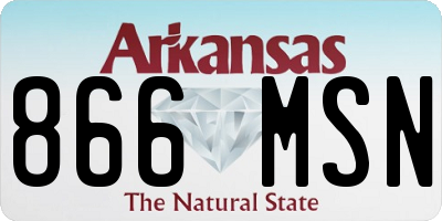 AR license plate 866MSN