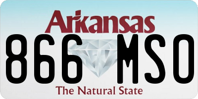 AR license plate 866MSO