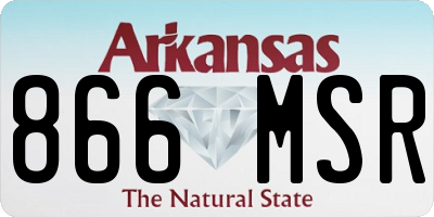 AR license plate 866MSR