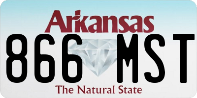 AR license plate 866MST