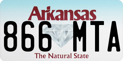 AR license plate 866MTA