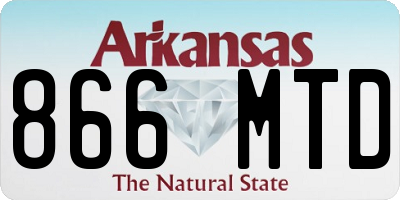 AR license plate 866MTD