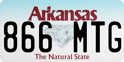 AR license plate 866MTG