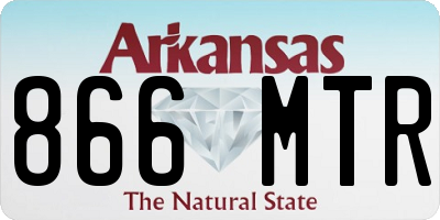 AR license plate 866MTR