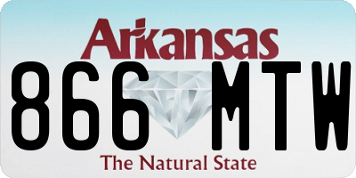 AR license plate 866MTW