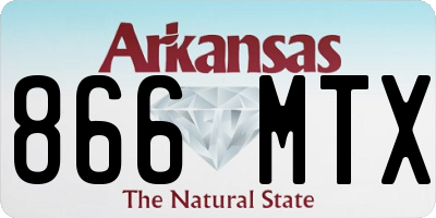 AR license plate 866MTX