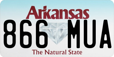 AR license plate 866MUA