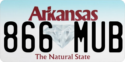 AR license plate 866MUB