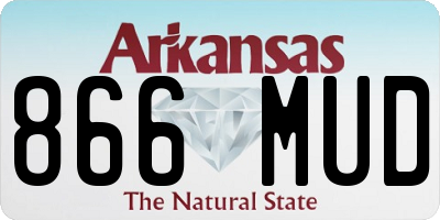 AR license plate 866MUD
