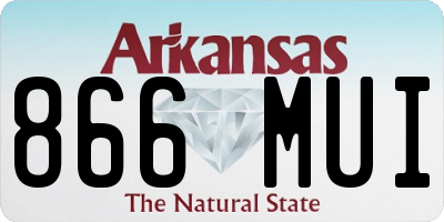 AR license plate 866MUI