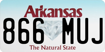 AR license plate 866MUJ