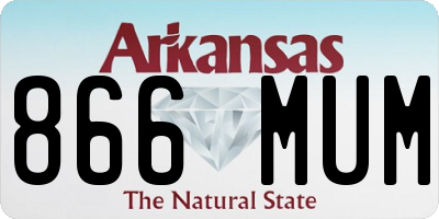 AR license plate 866MUM