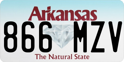 AR license plate 866MZV