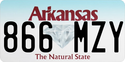 AR license plate 866MZY