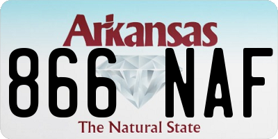 AR license plate 866NAF