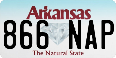 AR license plate 866NAP