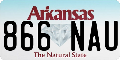 AR license plate 866NAU