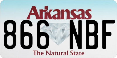 AR license plate 866NBF