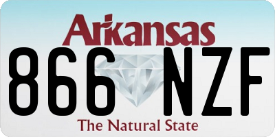 AR license plate 866NZF