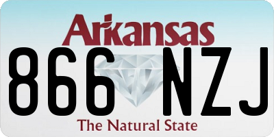 AR license plate 866NZJ