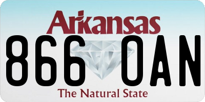 AR license plate 866OAN