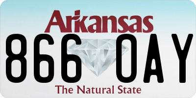 AR license plate 866OAY