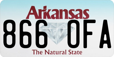 AR license plate 866OFA