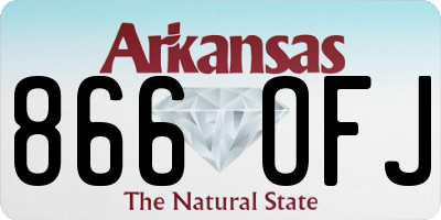 AR license plate 866OFJ