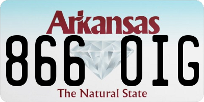 AR license plate 866OIG
