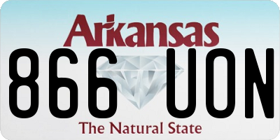 AR license plate 866UON
