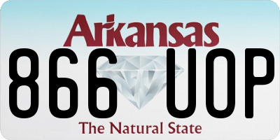 AR license plate 866UOP
