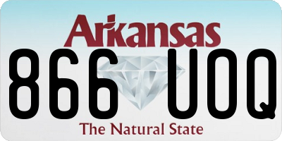 AR license plate 866UOQ
