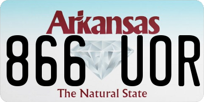 AR license plate 866UOR