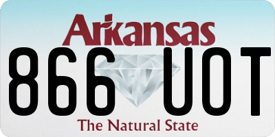 AR license plate 866UOT