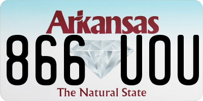 AR license plate 866UOU