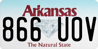 AR license plate 866UOV