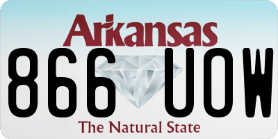 AR license plate 866UOW