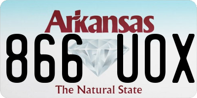 AR license plate 866UOX