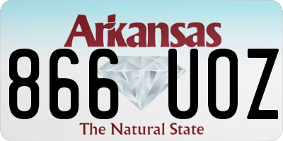 AR license plate 866UOZ