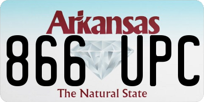 AR license plate 866UPC