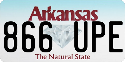 AR license plate 866UPE
