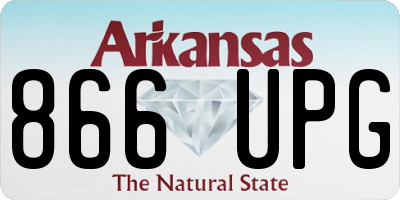 AR license plate 866UPG