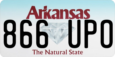 AR license plate 866UPO