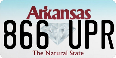 AR license plate 866UPR