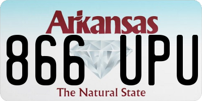AR license plate 866UPU