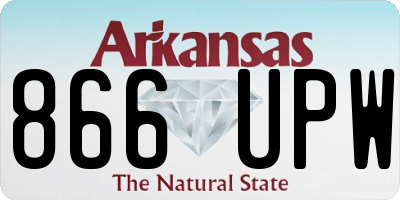 AR license plate 866UPW