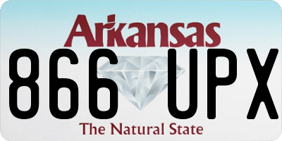 AR license plate 866UPX