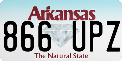 AR license plate 866UPZ