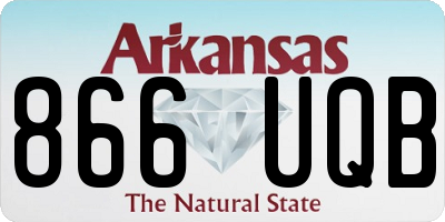 AR license plate 866UQB