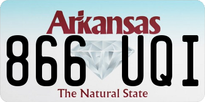 AR license plate 866UQI